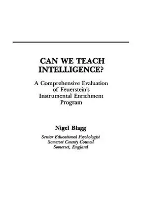 Blagg |  Can We Teach Intelligence? | Buch |  Sack Fachmedien