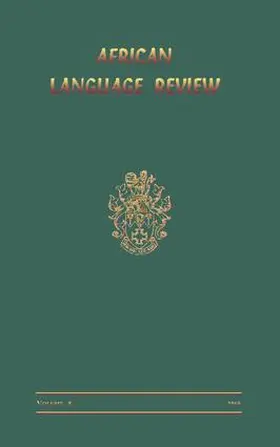 Dalby |  African Language Review | Buch |  Sack Fachmedien