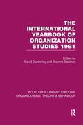 Dunkerley / Salaman |  The International Yearbook of Organization Studies 1981 | Buch |  Sack Fachmedien