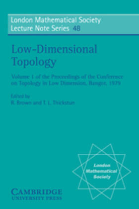 Brown |  Low-Dimensional Topology | eBook | Sack Fachmedien