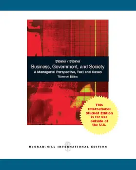 Steiner |  Business, Government, and Society: A Managerial Perspective | Buch |  Sack Fachmedien