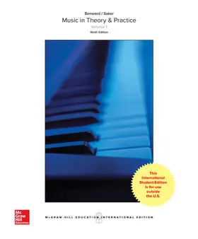 Benward / Saker |  Music in Theory and Practice Volume 1 | Buch |  Sack Fachmedien