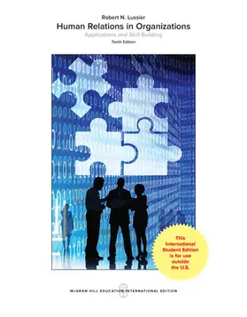 Lussier |  Human Relations in Organizations: Applications and Skill Building | Buch |  Sack Fachmedien