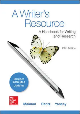 Maimon / Peritz / Blake Yancey |  A Writer's Resource 5e MLA 2016 Update | Buch |  Sack Fachmedien