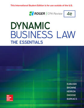 Kubasek / Browne / Herron | Dynamic Business Law: The Essentials | Buch | 978-1-260-09179-3 | sack.de