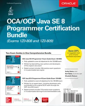 Sierra / Bates / Robson |  OCA/OCP Java SE 8 Programmer Certification Bundle (Exams 1Z0-808 and 1Z0-809) | Buch |  Sack Fachmedien