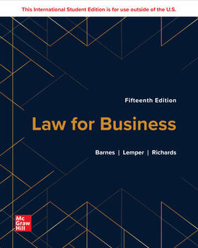 Barnes / Richards / Lemper | Law for Business ISE | Buch | 978-1-266-08401-0 | sack.de