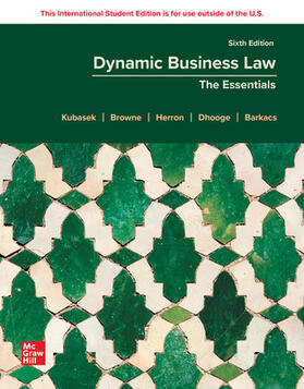 Kubasek / Browne / Herron | Dynamic Business Law: The Essentials ISE | Buch | 978-1-266-27871-6 | sack.de