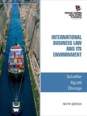 Agusti / Dhooge / Schaffer |  International Business Law and Its Environment | Buch |  Sack Fachmedien