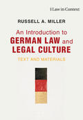 Miller |  An Introduction to German Law and Legal Culture | Buch |  Sack Fachmedien