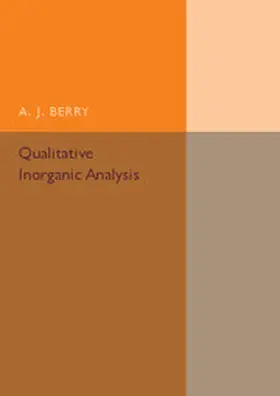 Berry |  Qualitative Inorganic Analysis | Buch |  Sack Fachmedien