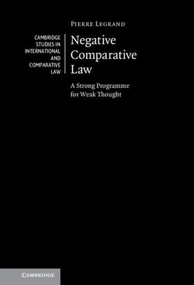 Legrand |  Negative Comparative Law | Buch |  Sack Fachmedien