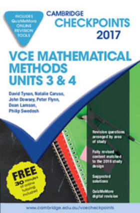 Tynan / Caruso / Dowsey | Cambridge Checkpoints VCE Mathematical Methods Units 3 and 4 2017 and Quiz Me More | Medienkombination | 978-1-316-63945-0 | sack.de