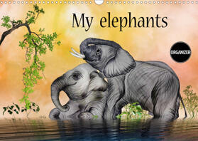 Djeric |  My elephants (Wall Calendar 2021 DIN A3 Landscape) | Sonstiges |  Sack Fachmedien