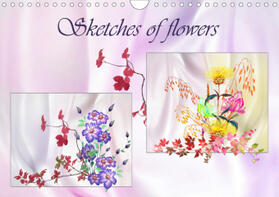 Djeric |  Sketches of flowers (Wall Calendar 2021 DIN A4 Landscape) | Sonstiges |  Sack Fachmedien