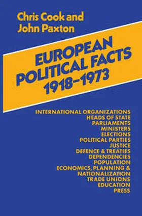 Cook / Paxton |  European Political Facts 1918–73 | eBook | Sack Fachmedien
