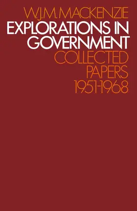 Mackenzie |  Explorations in Government | Buch |  Sack Fachmedien