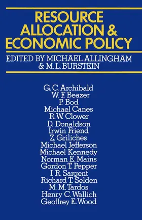 Allingham / Burstein | Resource Allocation and Economic Policy | Buch | 978-1-349-02675-3 | www.sack.de