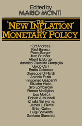 Monti |  The ‘New Inflation’ and Monetary Policy | eBook | Sack Fachmedien