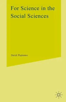 Papineau |  For Science in the Social Sciences | eBook | Sack Fachmedien