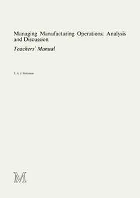 Nicholson |  Managing Manufacturing Operations: Analysis and Discussion | eBook | Sack Fachmedien