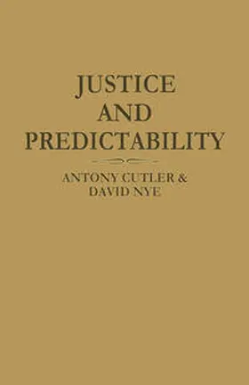 Cutler / Nye |  Justice and Predictability | eBook | Sack Fachmedien