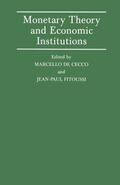 De Cecco / Fitoussi |  Monetary Theory and Economic Institutions | Buch |  Sack Fachmedien