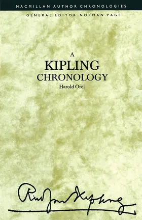 Orel |  A Kipling Chronology | Buch |  Sack Fachmedien