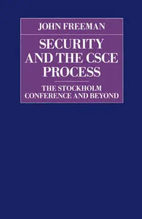 Freeman |  Security and the CSCE Process | eBook | Sack Fachmedien