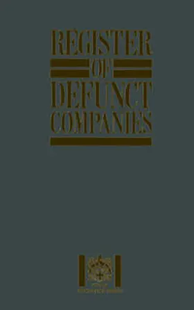 Na |  Register of Defunct Companies | eBook | Sack Fachmedien