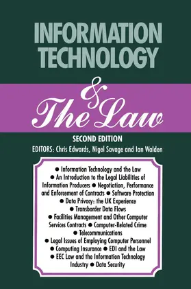 Chriswards |  Information Technology & The Law | Buch |  Sack Fachmedien
