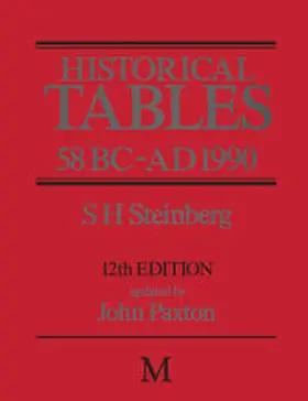Steinberg / Paxton |  Historical Tables 58 BC – AD 1990 | eBook | Sack Fachmedien