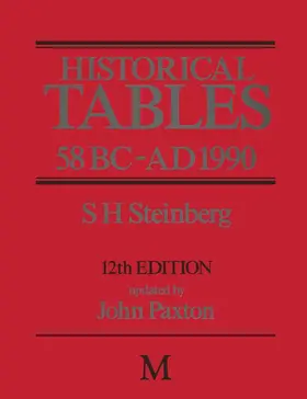 Steinberg / Paxton | Historical Tables 58 BC - AD 1990 | Buch | 978-1-349-12748-1 | www.sack.de