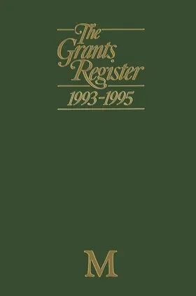 Williams |  The Grants Register 1993-1995 | Buch |  Sack Fachmedien