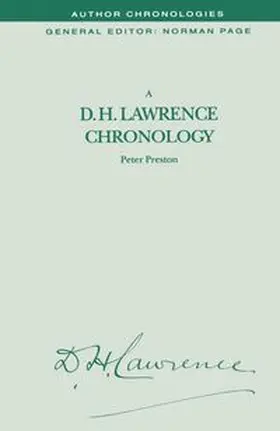 Preston |  A D.H. Lawrence Chronology | eBook | Sack Fachmedien