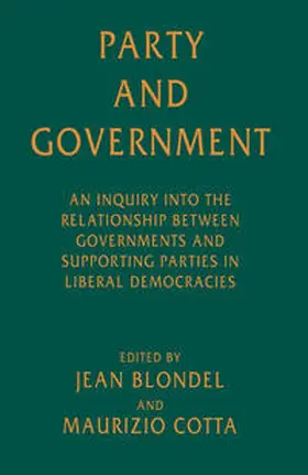 Blondel / Cotta | Party and Government | E-Book | www.sack.de