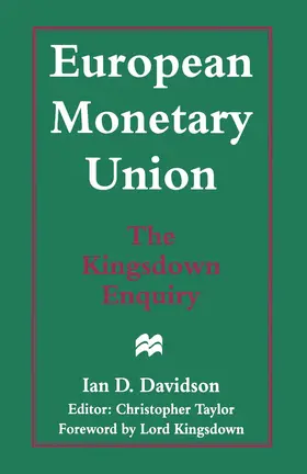 Davidson / Taylor |  European Monetary Union | Buch |  Sack Fachmedien