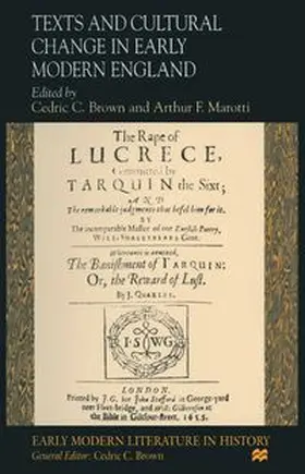 Brown / Marotti |  Texts and Cultural Change in Early Modern England | eBook | Sack Fachmedien