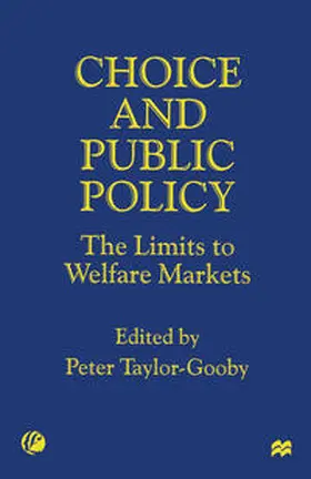 Taylor-Gooby |  Choice and Public Policy | eBook | Sack Fachmedien
