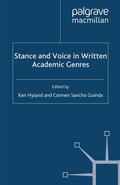 Sancho Guinda / Hyland / Guinda |  Stance and Voice in Written Academic Genres | Buch |  Sack Fachmedien