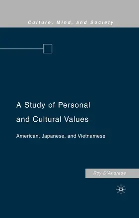 D'Andrade | A Study of Personal and Cultural Values | Buch | 978-1-349-37141-9 | www.sack.de