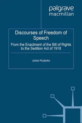 Rudanko |  Discourses of Freedom of Speech | Buch |  Sack Fachmedien
