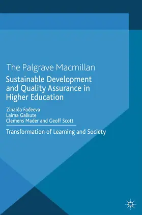 Fadeeva / Scott / Galkute |  Sustainable Development and Quality Assurance in Higher Education | Buch |  Sack Fachmedien