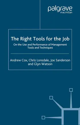 Cox / Lonsdale / Sanderson |  The Right Tools for the Job | Buch |  Sack Fachmedien