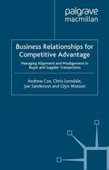 Cox / Watson / Lonsdale |  Business Relationships for Competitive Advantage | Buch |  Sack Fachmedien