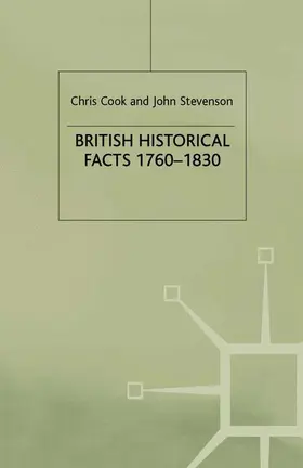 Stevenson / Cook |  British Historical Facts, 1760-1830 | Buch |  Sack Fachmedien