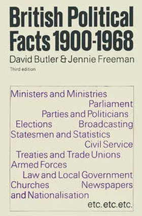 Na |  British Political Facts 1900-1968 | eBook | Sack Fachmedien