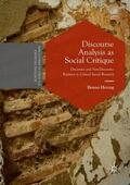 Herzog |  Discourse Analysis as Social Critique | Buch |  Sack Fachmedien