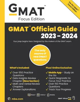 GMAC (Graduate Management Admission Council) |  GMAT Official Guide 2023-2024, Focus Edition | Buch |  Sack Fachmedien