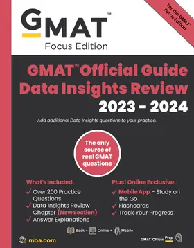 GMAC (Graduate Management Admission Council) |  GMAT Official Guide Data Insights Review 2023-2024, Focus Edition | Buch |  Sack Fachmedien